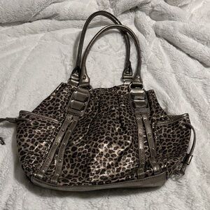 Kathy Van Zeeland Leopard Print Shoulder Bag